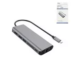 USB-C till 2x USB 3.0, HDMI, RJ45, SD, USB-C SD-kortläsare, 1x USB-C Data + PD 100W